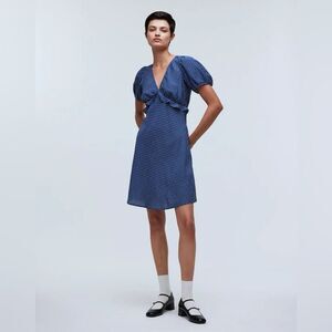 Madewell Blue Polka Dot Mini Dress